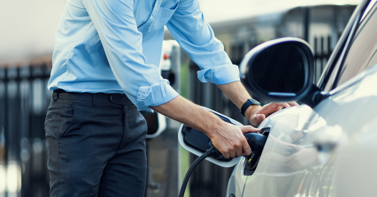 ev charging man